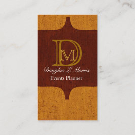 Vintages Aussehen Mit Monogramm Visitenkarte