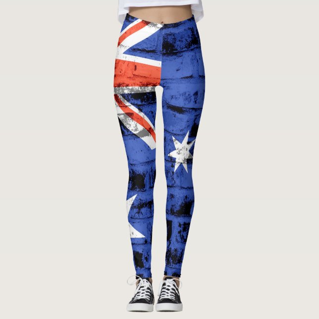 Vintages Australien Flag #3 Leggings (Vorderseite)