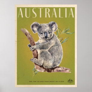 Vintages australisches Reiseplakat Poster