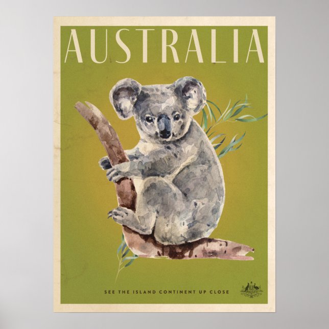 Vintages australisches Reiseplakat Poster (Vorne)