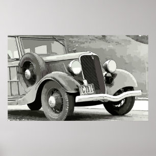 Vintages Auto Canvas drucken Poster