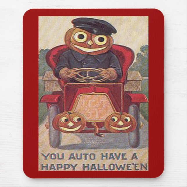Vintages Auto Halloween Mousepad (Vorne)
