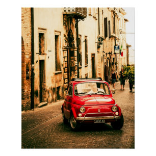 Vintages Auto perfektes Plakat Fiat 500% pipe% Poster