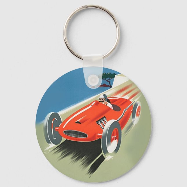 Vintages Auto Racing Schlüsselanhänger (Vorderseite)