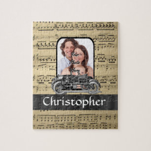 Vintages Auto und Musikblätter