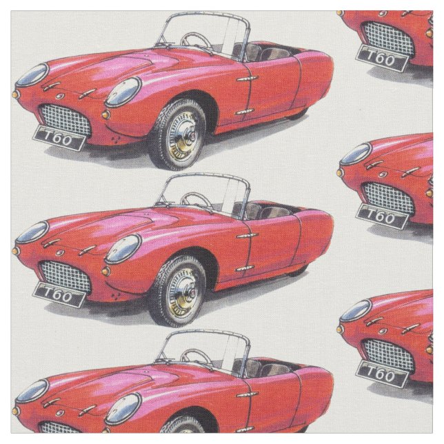 Vintages Autogewebe Berkeleys T60 Stoff (Nahaufnahme)