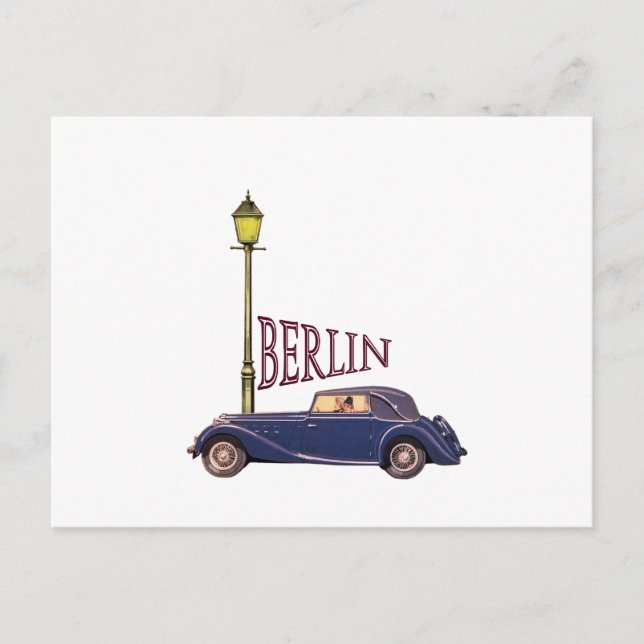 Vintages Automobil der 20er Jahre - Berlin Postkarte (Vorderseite)