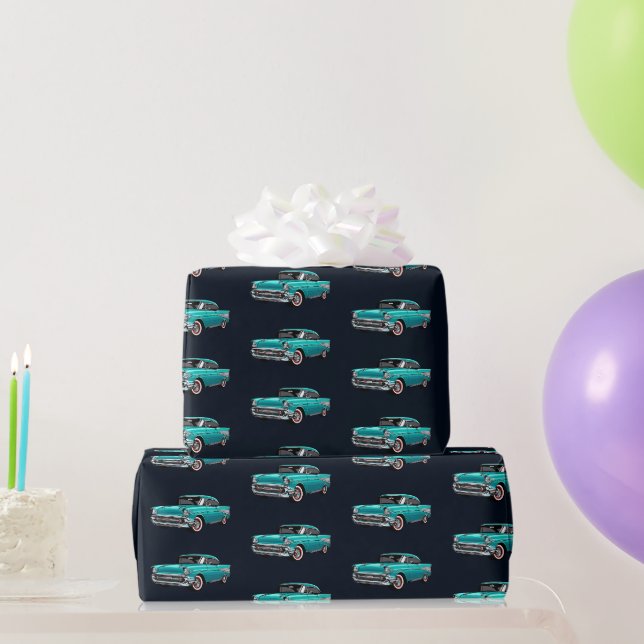 Vintages Automobil Geschenkpapier (Partygeschenke)
