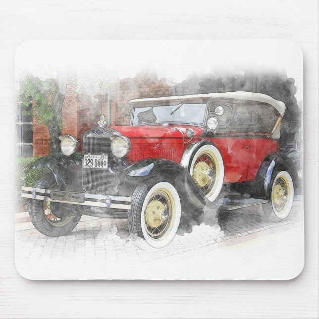 Vintages Automobil Mousepad (Vorne)