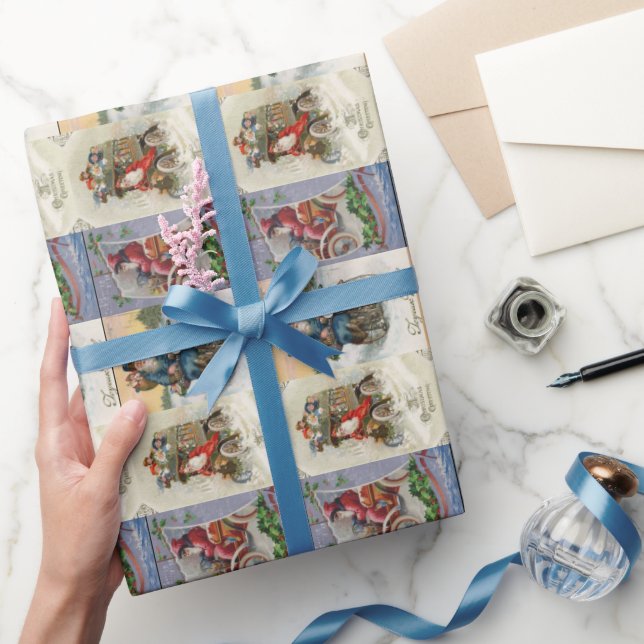 Vintages Automobil Weihnachten Geschenkpapier (Schenken)