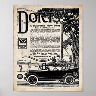 Vintages Autozeichen - Auto 1916 Poster