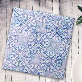 Vintages Azulejo Blau und Weiß gestörtes Mosaik Fliese