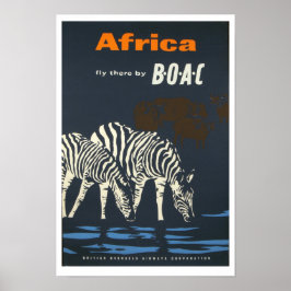 Vintages B-O-A-C Airline-Reiseplakat Poster