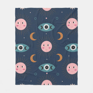 Vintages Baby-Boho nahtloses Muster. Hippie chic b Fleecedecke