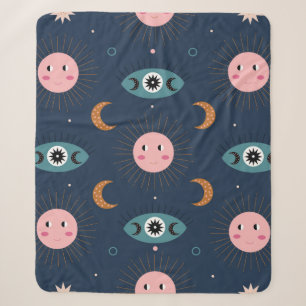 Vintages Baby-Boho nahtloses Muster. Hippie chic b Sherpadecke