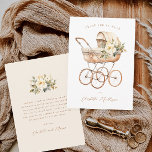 Vintages Baby Carriage Gender Neutral Baby Dusche Dankeskarte<br><div class="desc">Vintages Baby Carriage Gender Neutral Baby Dusche Dankeschön Karte. Klicken Sie auf die Schaltfläche Personalisieren,  um dieses Design mit Ihren Details anzupassen.</div>