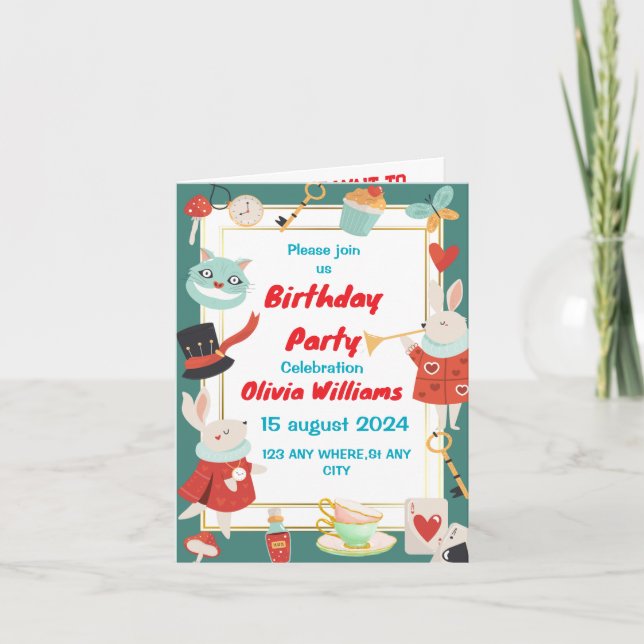 Vintages Baby Geburtstagseinladungen Einladung (Vorderseite)