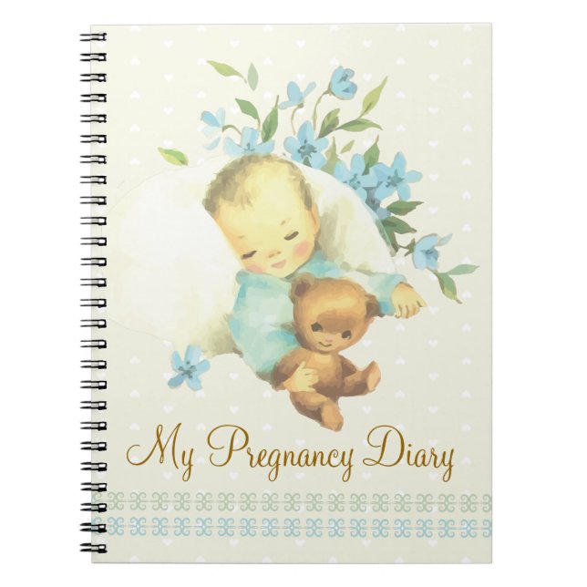 Vintages Baby Personalisiert Notizblock (Vorderseite)
