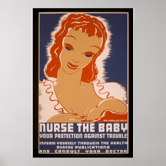 Vintages Babyposter Poster (Vorne)