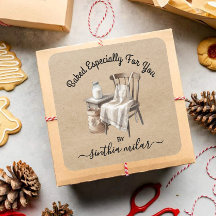 Vintages Backthema Von DICH gebackene Gift-Tags