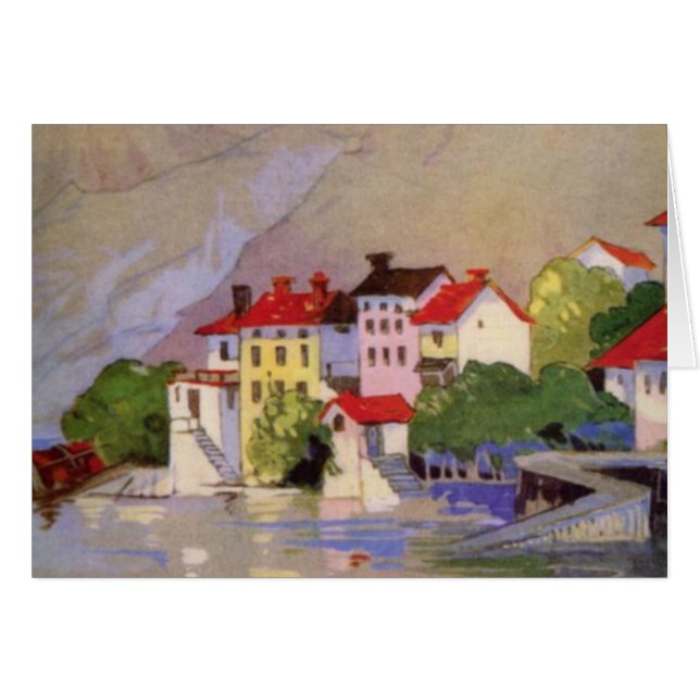 Vintages Badeort Italien Tourismus (Vorderseite (Horizontal))