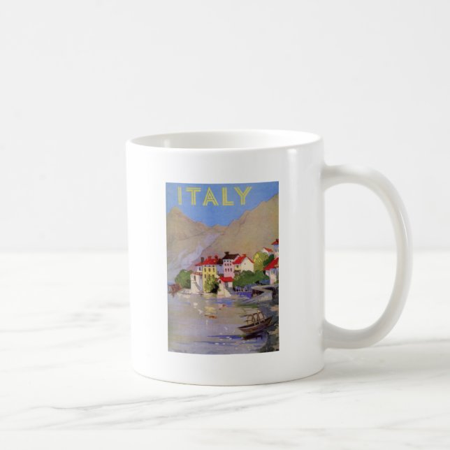 Vintages Badeort Italien Tourismus Kaffeetasse (Rechts)
