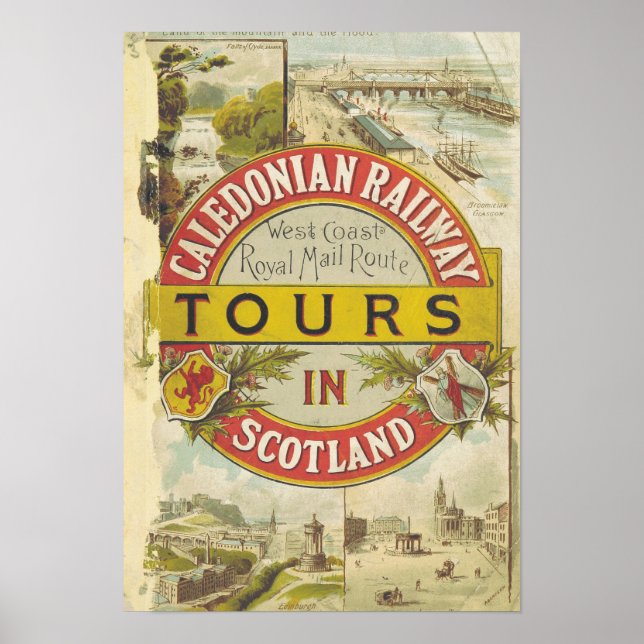 Vintages Bahnplakat Poster (Vorne)