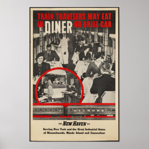 Vintages Bahnreisepaket Poster