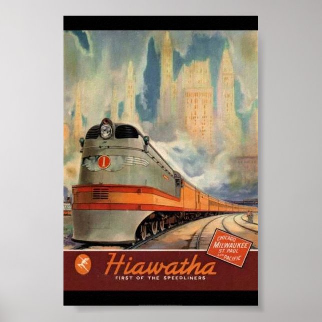 Vintages Bahnreisepaket Poster (Vorne)