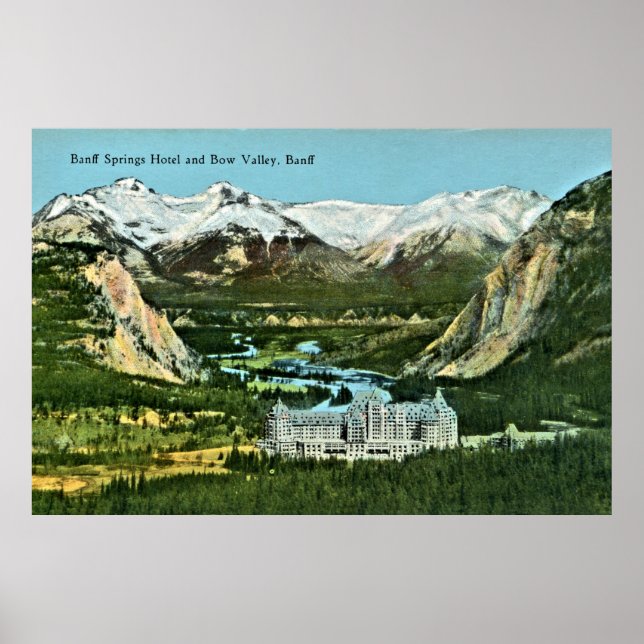 Vintages Banff Springs Hotel und Bow Valley Poster (Vorne)