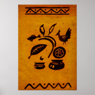 Vintages Bangladescher Volk Zeichne Poster