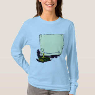 Vintages Banner und Buch mit Kerzenvorlage T-Shirt