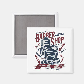 Vintages Barbershop-Logo Magnet
