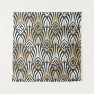 Vintages Barock: Nahtloses Ziermuster Wandteppich