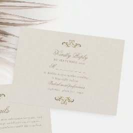 Vintages Barock RSVP Karte