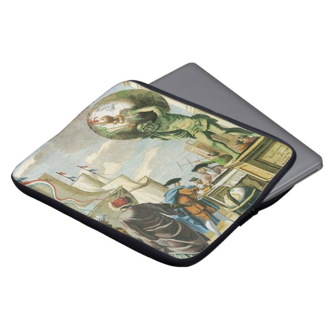 Vintages Barockzeitalter Atlas Frontispiece Weltgl Laptopschutzhülle (Vorne Oben)