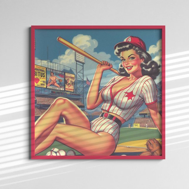 Vintages Baseball-Button Poster (Von Creator hochgeladen)