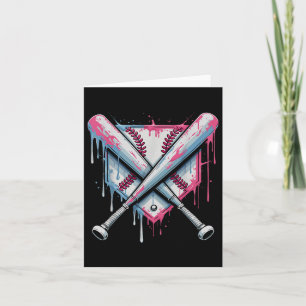 Vintages Baseball Ice Cream Zuhause Plate Tropfen Karte