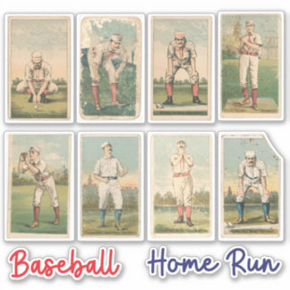 Vintages Baseball-Kartenbuch Aufkleber