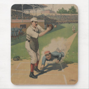 Vintages Baseball-Plakat Mousepad