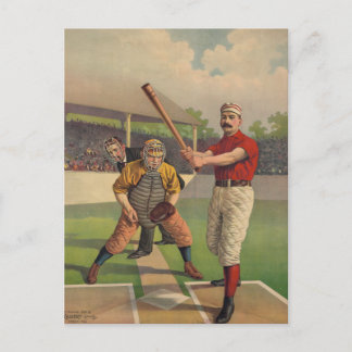 Vintages Baseball-Poster-Postkarte Postkarte