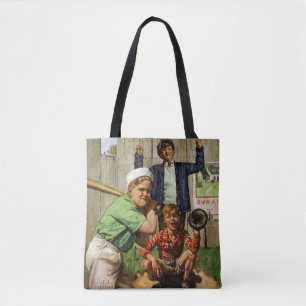Vintages Baseball-Spiel, Kinderspielplatz Tasche