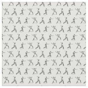 Vintages Baseball-Sportthema CUSTOM FARBE Stoff