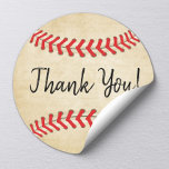 Vintages Baseball-Thema Sport All Star Vielen Dank Runder Aufkleber<br><div class="desc">Vintages Baseball Sport Thema All Star Danke Stickers.</div>