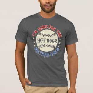 Vintages Baseball-Würstchen-Brezel-Bier T-Shirt