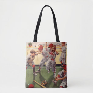 Vintages Baseballsportteam, Boys Roughhousing Tasche