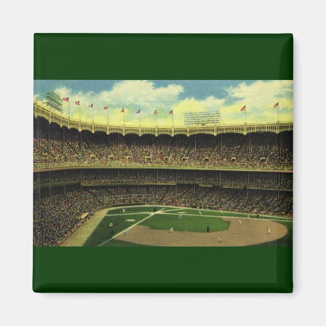 Vintages Baseballstadion mit Crowdys Magnet (Vorne)