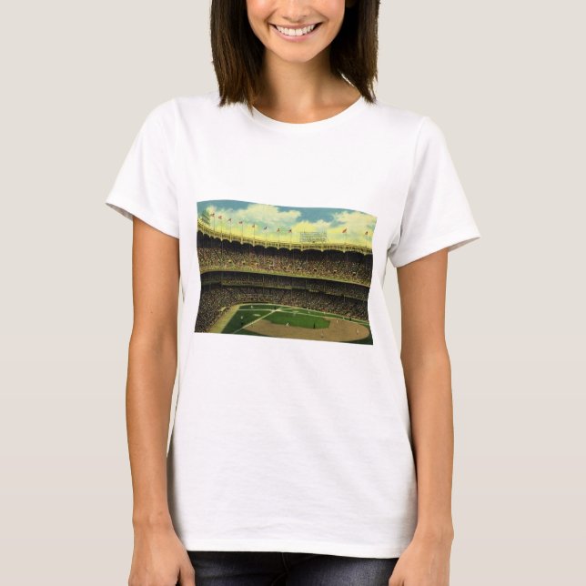 Vintages Baseballstadion T-Shirt (Vorderseite)