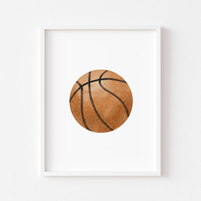Vintages Basketball-Poster mit Wasserfarbe Poster (Von Creator hochgeladen)