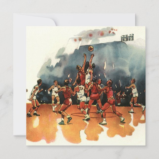 Vintages Basketballspiel, Basketballspieler (Vorderseite)